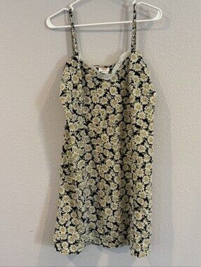 NEW Talbots Vintage Womens Sunflower Mini Sleeveless Sun Summer Dress Size Large
